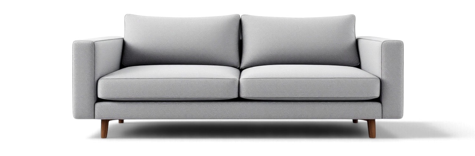 Contemporary light gray sofa